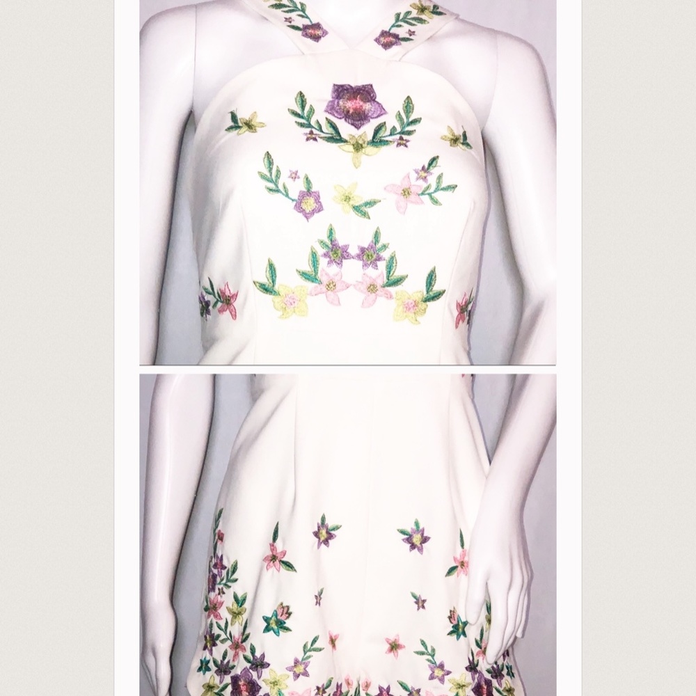 Anthropology Foxidox white floral romper